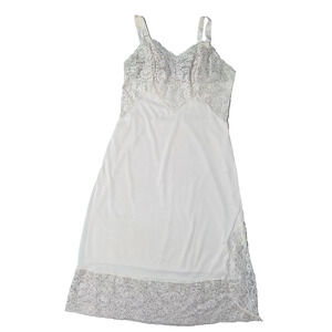 Vintage Aristocraft by Superior Baby Pink Lace Trim Full Slip Dress Made in USA